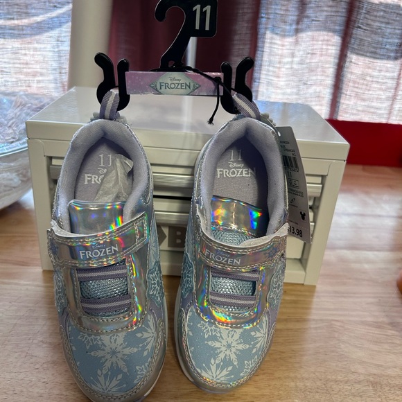 Frozen Kids Sneakers - Blue and Silver - Picture 1 of 8